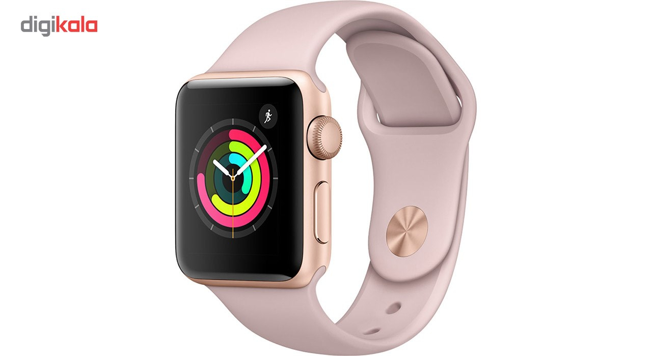 ساعت هوشمند اپل واچ 3 مدل 38mm Gold Aluminum Case with Pink Sand Sport Band پیشنویس خودکار
