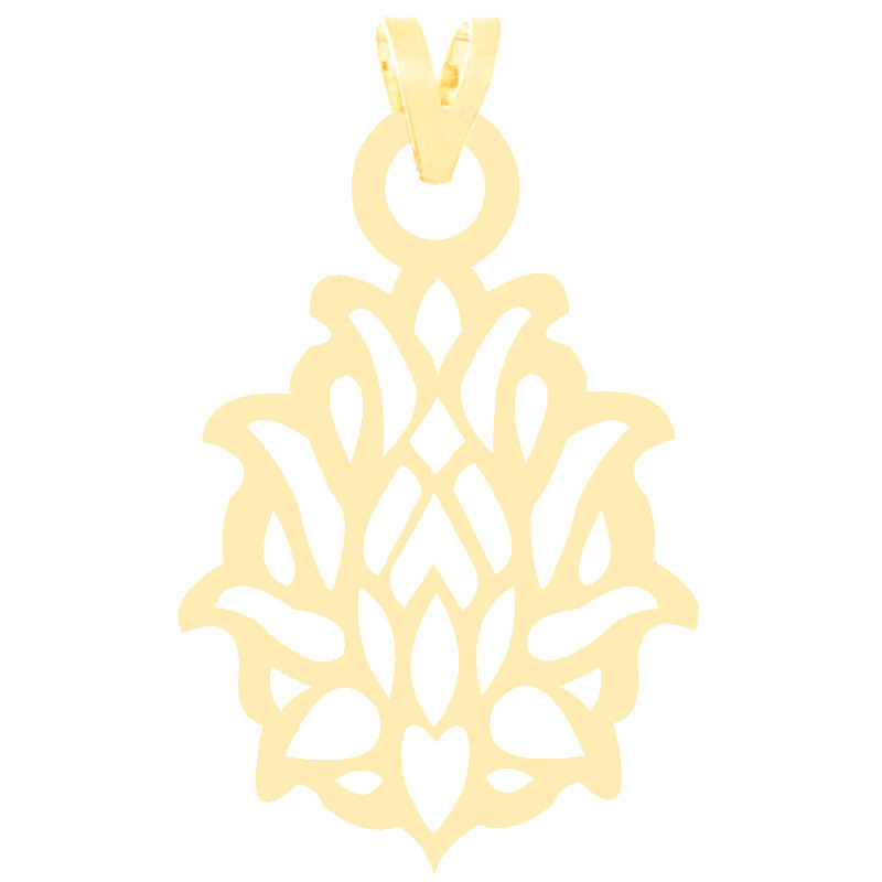 آویز گردنبند طلا 18 عیار زنانه نیکان گلد طرح گل