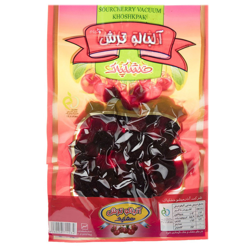 آلبالو ترش خشکپاک مقدار 65 گرم
