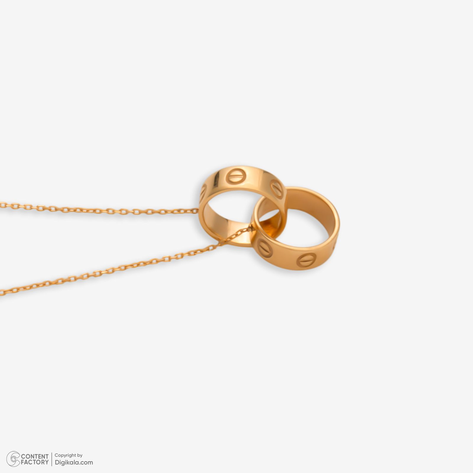 گردنبند طلا 18 عیار زنانه با طرح حلقه‌ای (فلامینگو) گلدم مدل pe144020 -  - 6
