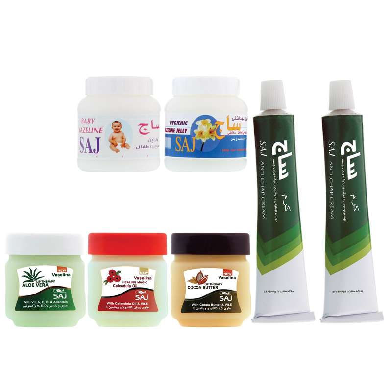 کرم ترک پا و وازلین ساج مدل 11-3 مجموعه 7 عددی