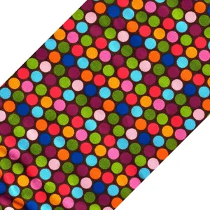 زیر بشقابی کتان 38 × 25 رزین تاژ طرح خالدار رنگی