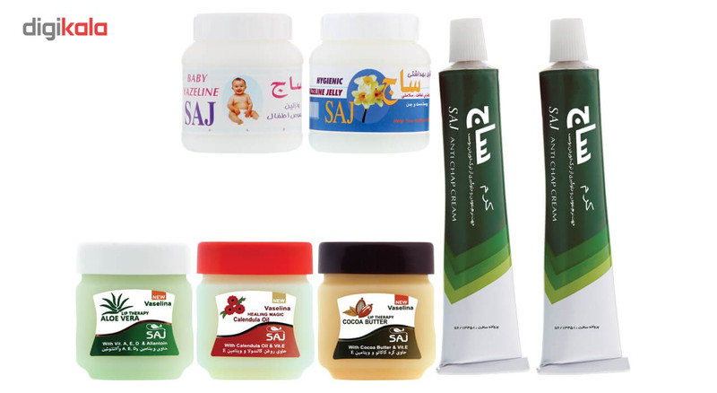 کرم ترک پا و وازلین ساج مدل 11-3 مجموعه 7 عددی