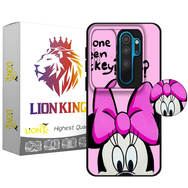  کاور لاین کینگ مدل minisotatii J2 مناسب برای گوشی موبایل شیائومی Redmi Note 8 Pro به همراه پایه نگهدارنده