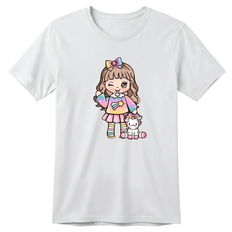 تی‌شرت آستین کوتاه بچگانه مدل یونیکورن کد v4 