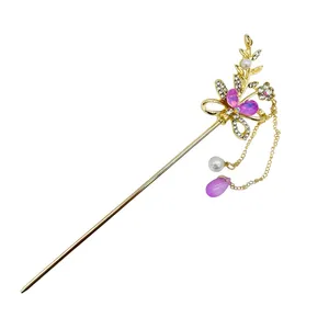 گیره مو زنانه مدل کانزاشی طرح پاپیون