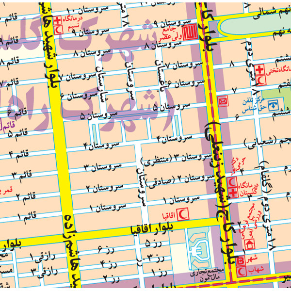 نقشه انتشارات گیتاشناسی نوین مدل راهنمای منطقه 22تهران کد L1322 نقشه انتشارات گیتاشناسی نوین مدل راهنمای منطقه 22تهران کد L1322