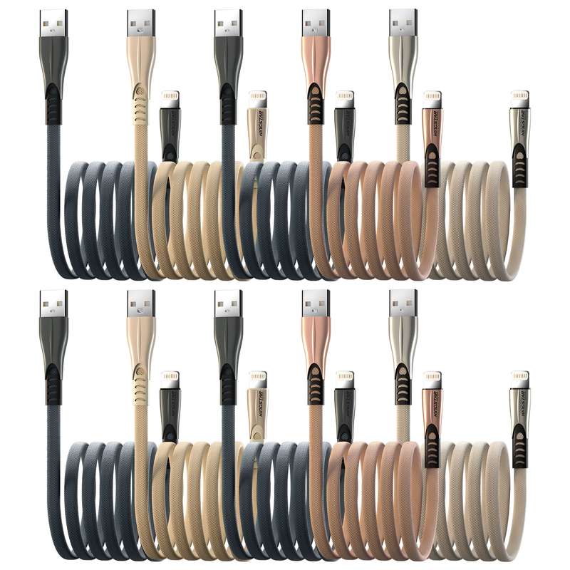 کابل تبدیل USB به لایتنینگ کینگ استار مدل K130i طول 1.2 متر بسته 10 عددی