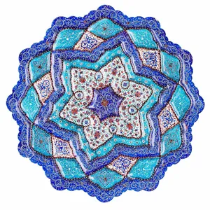 بشقاب مسی میناکاری اثر ابوالقاسمی کد 170096