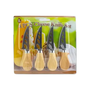 ست کارد صبحانه خوری مدل دسته چوبی بسته 4 عددی