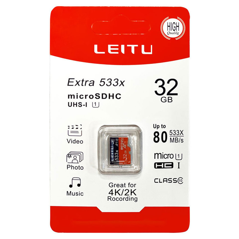 کارت حافظه microSDXC لیتو مدل 533x A1 کلاس 10 استاندارد UHS-I سرعت 80MBps ظرفیت 32 گیگابایت