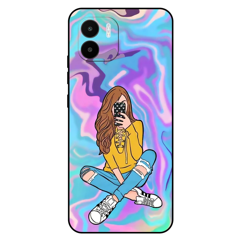  کاور مگافون طرح دخترانه مدل 7592 مناسب برای گوشی موبایل شیائومی Redmi A1 / A2