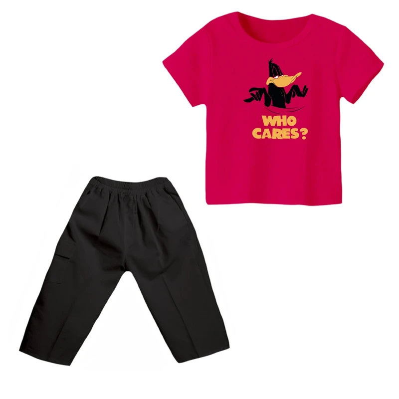 ست تی شرت و شلوارک پسرانه مدل اردک کد ۶