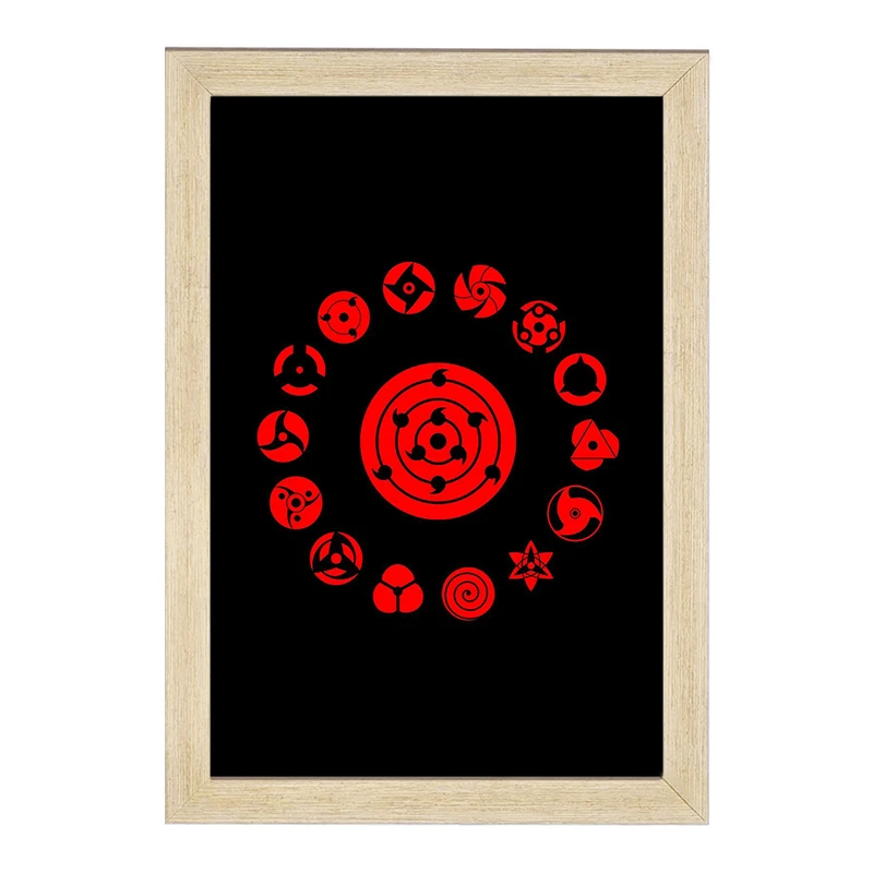 تابلو خندالو مدل شارینگان ها انیمه ناروتو Naruto  کد 11276