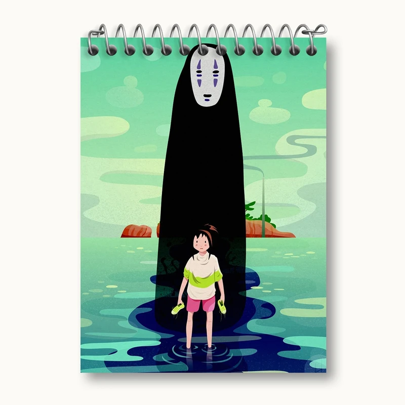 دفتر یادداشت 50 برگ خندالو مدل انیمه شهر اشباح Spirited Away کد 4882