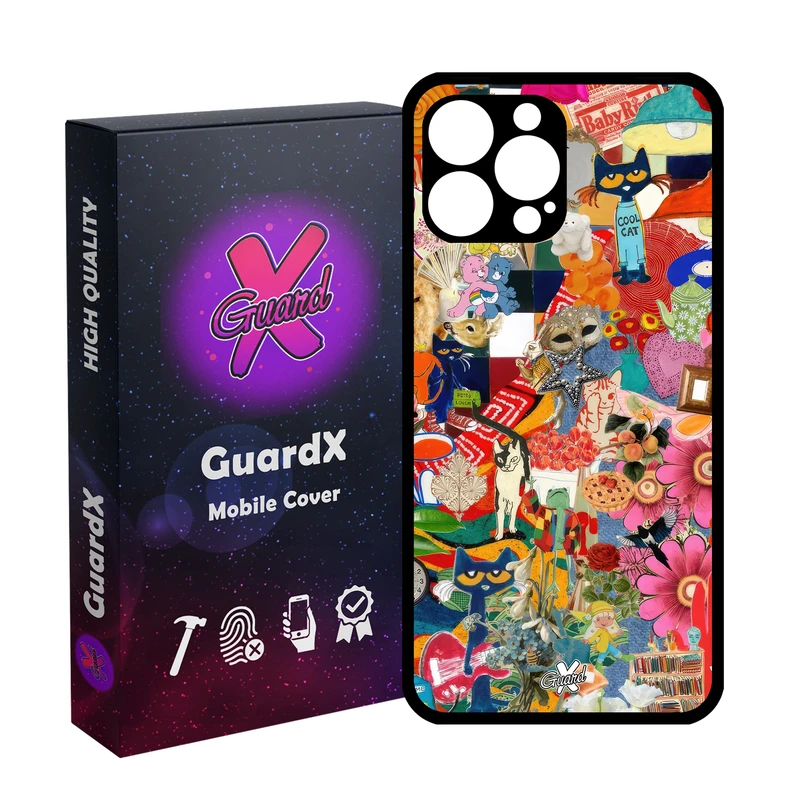 کاور گارد ایکس طرح کلاژ مدل Glass10576 مناسب برای گوشی موبایل اپل iPhone 13 Pro Max