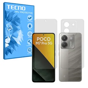 Tecno Resistant model Matte screen protector suitable for Xiaomi Poco M7 Pro 5G mobile phone along with the back of the phone