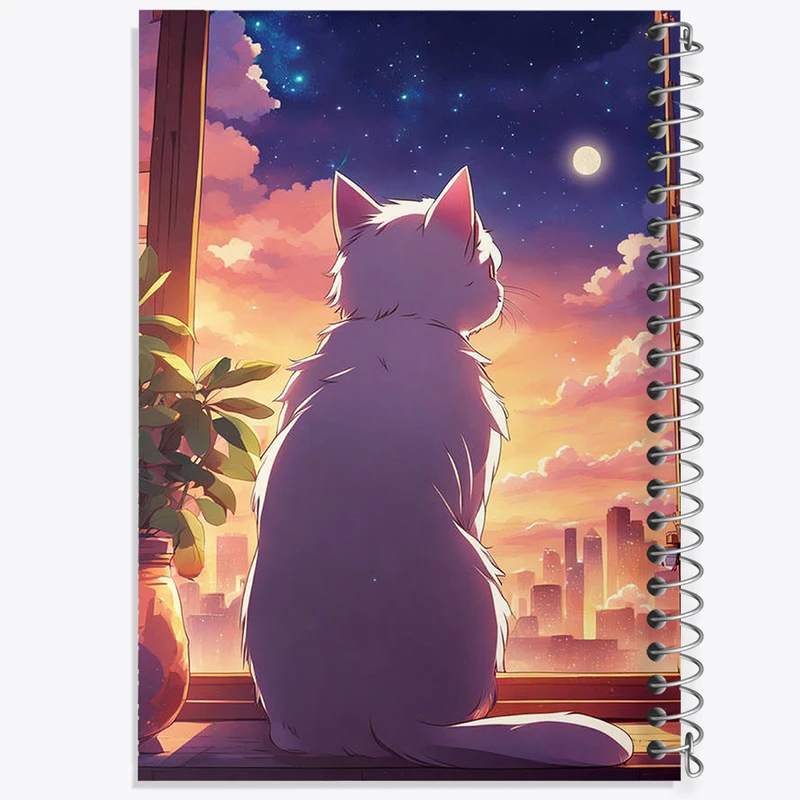 دفتر مشق 50 برگ خندالو طرح گربه (Cat) کد N2001