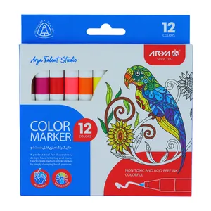 ماژیک رنگ آمیزی 12 رنگ آریا کد 9083 