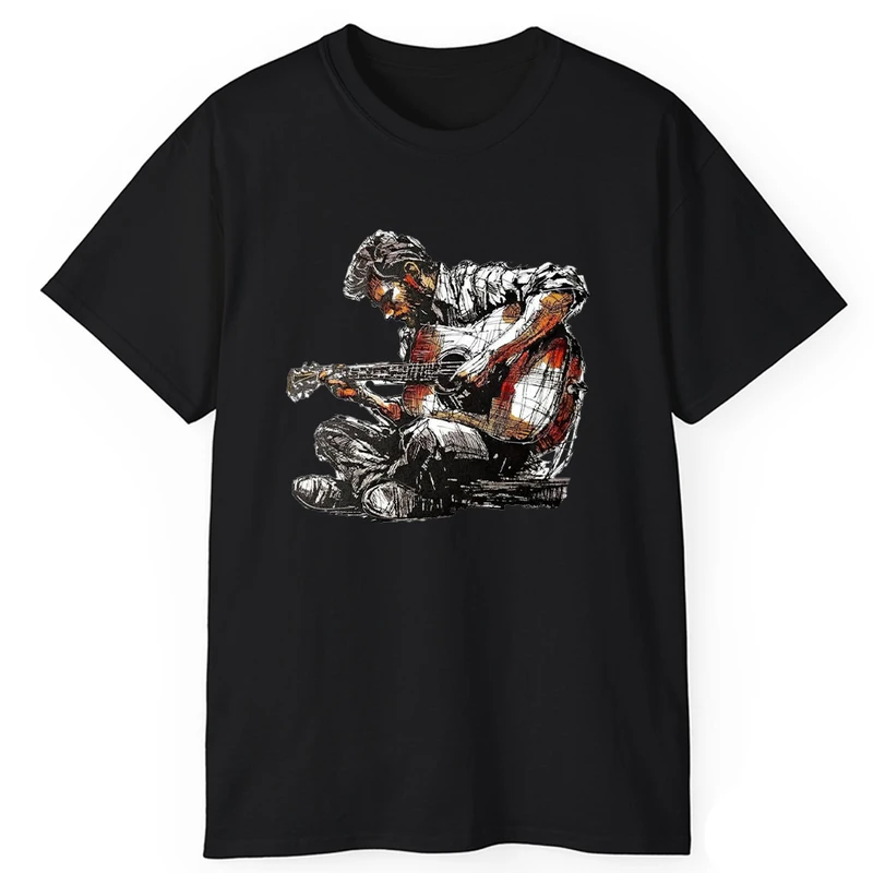 تی‌شرت آستین کوتاه مردانه پاد آفرین مدل پسر گیتاریست 22