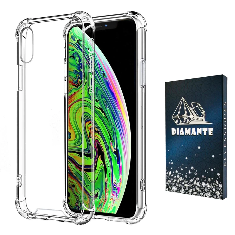 کاور دیامانته مدل shiny navy مناسب برای گوشی موبایل اپل iphone Xs Max / x max