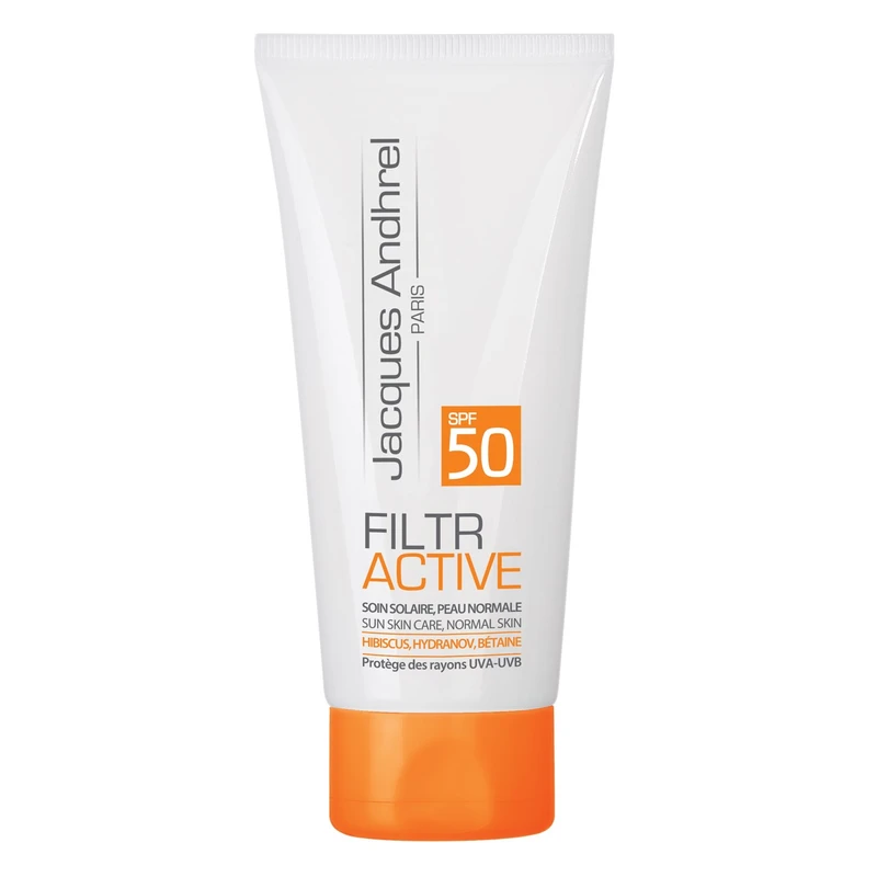 کرم ضد آفتاب بدون رنگ ژاک آندرل پاریس مدل FILTR ACTIVE SPF 50 مناسب پوست های خشک و معمولی حجم 50 میلی لیتر