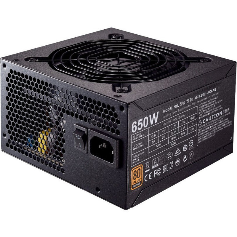 منبع تغذیه کامپیوتر کولر مستر مدل MWE Bronze 650