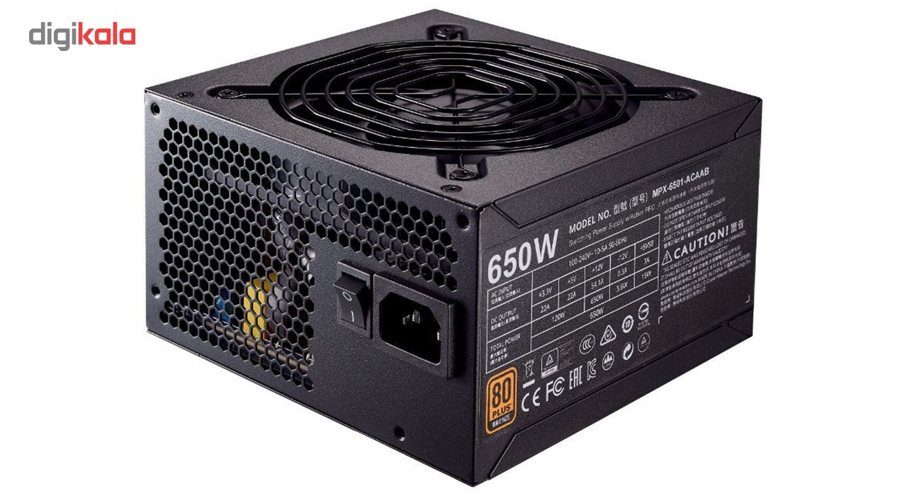 منبع تغذیه کامپیوتر کولر مستر مدل MWE Bronze 650