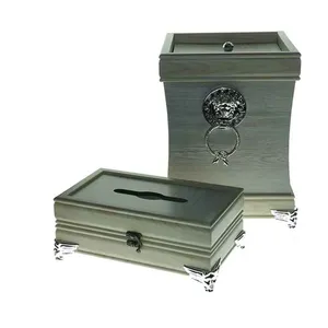 ست سطل و جا دستمال کاغذی یک تک کد MDF007