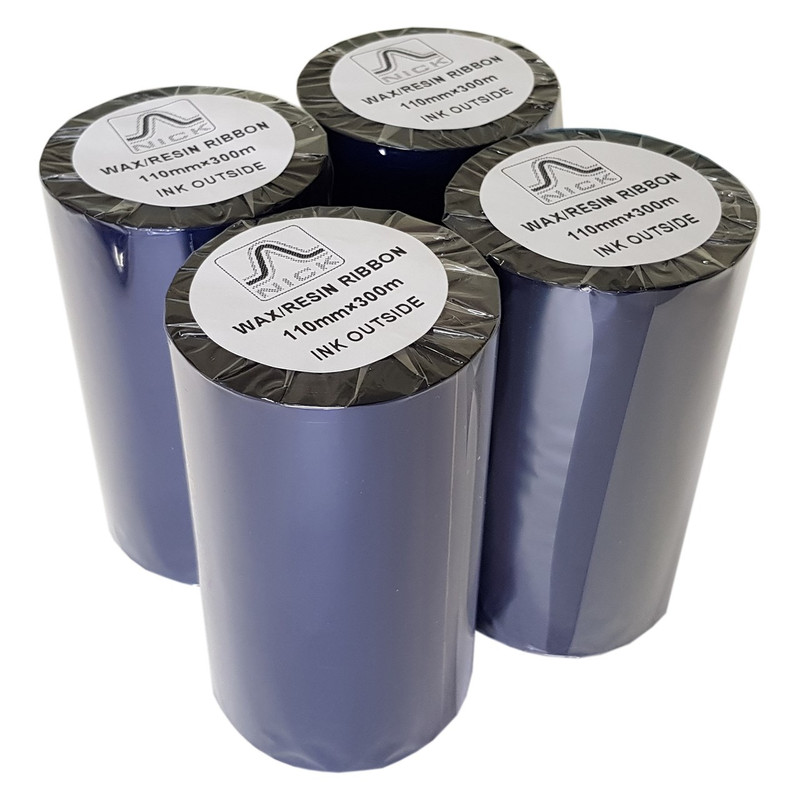 ریبون پرینتر لیبل زن نیک مدل WAX/RESIN 110mm x 300m بسته 4 عددی