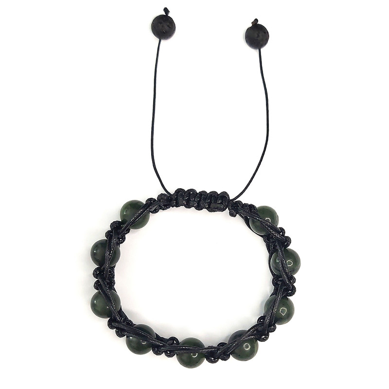 دستبند ناماسته مدل یشم بافت چرم کد 68