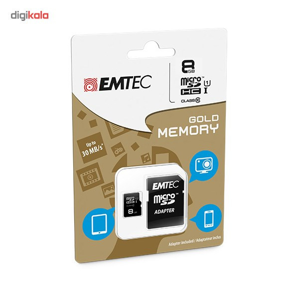 کارت حافظه امتک microSDHC 8GB UHS-I Class10 GOLD MEMORY
