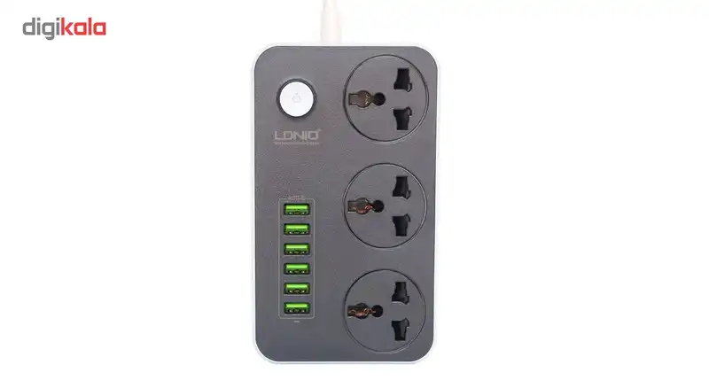 شارژر USB و چندراهی برق الدینیو مدل SC3604