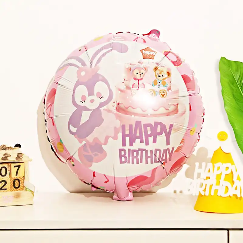 بادکنک فویلی لاکی بالونز مدل خرگوش طرح تولد کد 1206