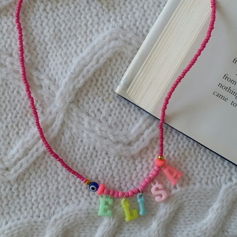 گردنبند دخترانه مدل تابستانی اسم الیسا G230