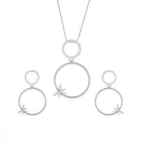 نیم ست نقره زنانه درسان گالری مدل گلبهار کد DS406