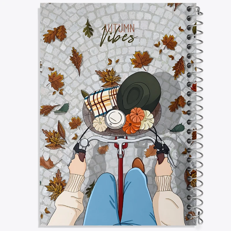 دفتر ژورنال نویسی 50 برگ خندالو مدل نقطه ای طرح پاییز کد N3237