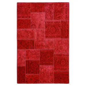 کلاژ فرش سه متری سبحه طرح چهل تکه  پچ ورک کد FDC-4242