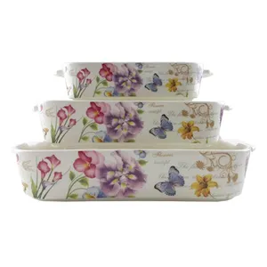 ظروف پخت و پز آرورا سری Floral کد 106بسته 3 عددی