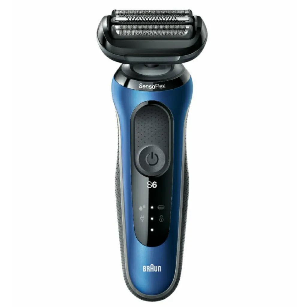 ماشین اصلاح موی صورت براون مدل 61B7500cc سری 6 فویلی، باتری قابل شارژ، استفاده مرطوب و خشک، فناوری AutoSense، ضد آب، شارژ سریع، نمایش وضعیت باتری، طراحی ارگونومیک و تیغه استیل پیشرفته