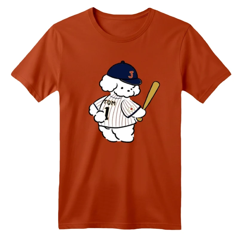 تی شرت آستین کوتاه بچگانه مدل سگ بیسبال