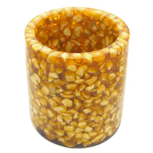 جاشمعی نورهان مدل استوانه سنگی قهوه ای کد BC200