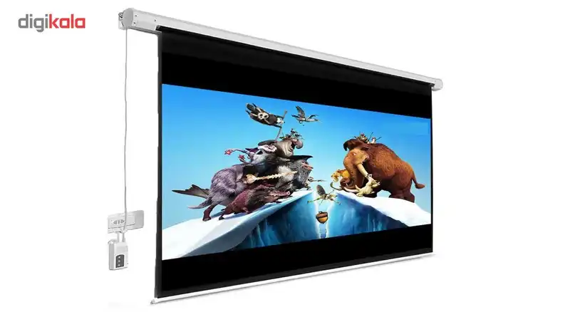 پرده نمایش برقی پروژکتور اسکوپ پارچه عالی سایز 180x180