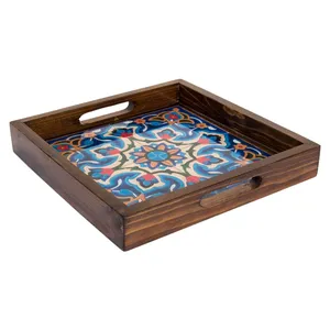 سینی چوبی گالری ترمه کد P501