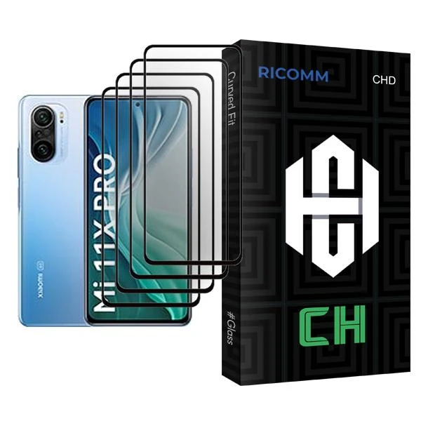 محافظ صفحه نمایش ریکام مدل CH Glass MIX004 مناسب برای گوشی موبایل شیائومی Mi 11X Pro بسته چهار عددی