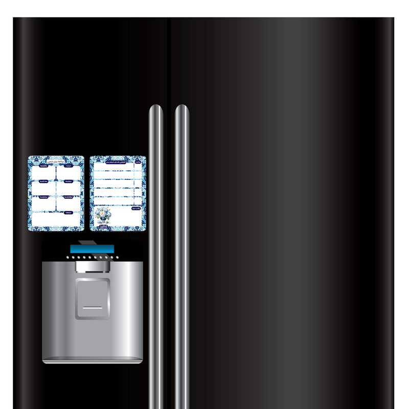 تخته وایت برد لاژید مدل برنامه ریزی درسی سایز 14x18 سانتی متر مجموعه 2 عددی