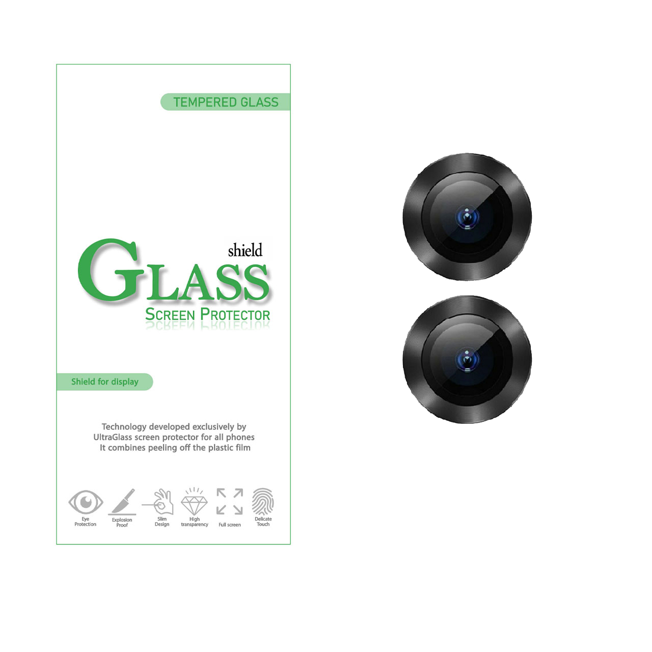 محافظ لنز دوربین شیلد گلس مدل RING-LENS مناسب برای گوشی موبایل اپل iPhone 12 mini