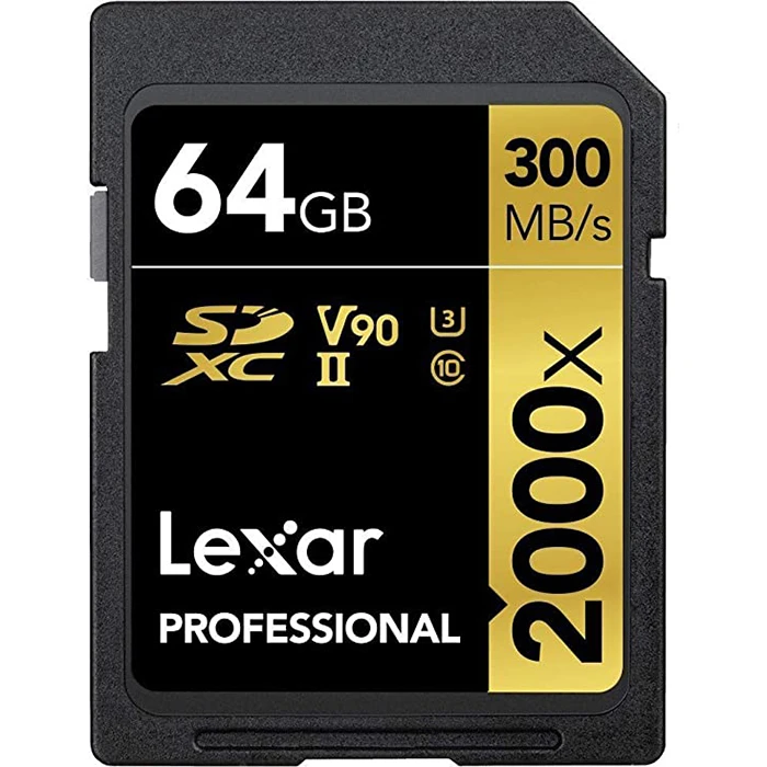 کارت حافظه SDXC لکسار مدل Professional کلاس 10 استاندارد UHS-I U3 سرعت 300MBps ظرفیت 64 گیگابایت