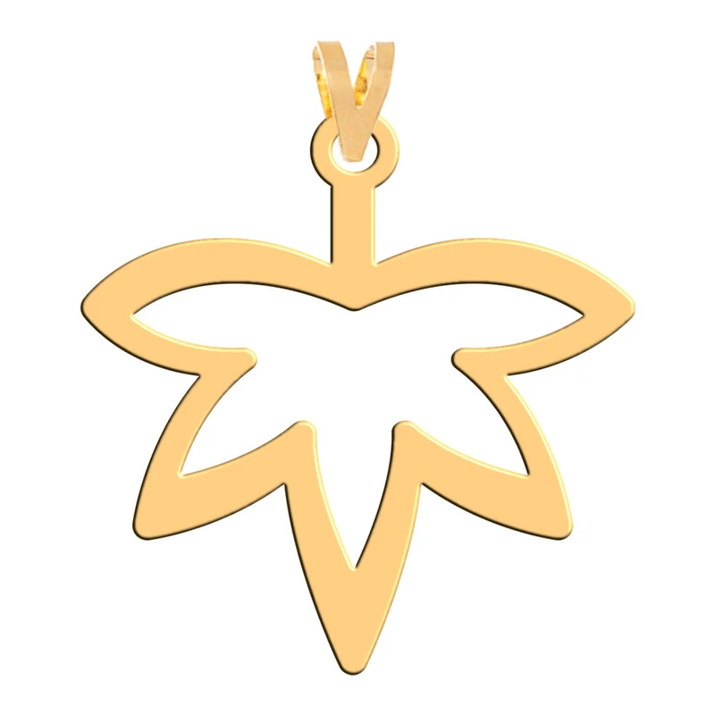 آویز گردنبند طلا 18 عیار زنانه فرشته مدل طرح برگ WNL-000229