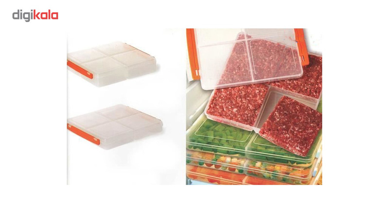 ظرف نگهدارنده لیمون مدل چهار خانه کوچک